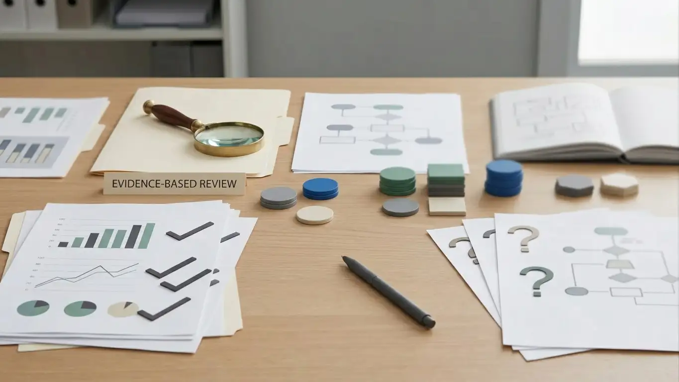 Editorial illustration of evidence-based casino review checks